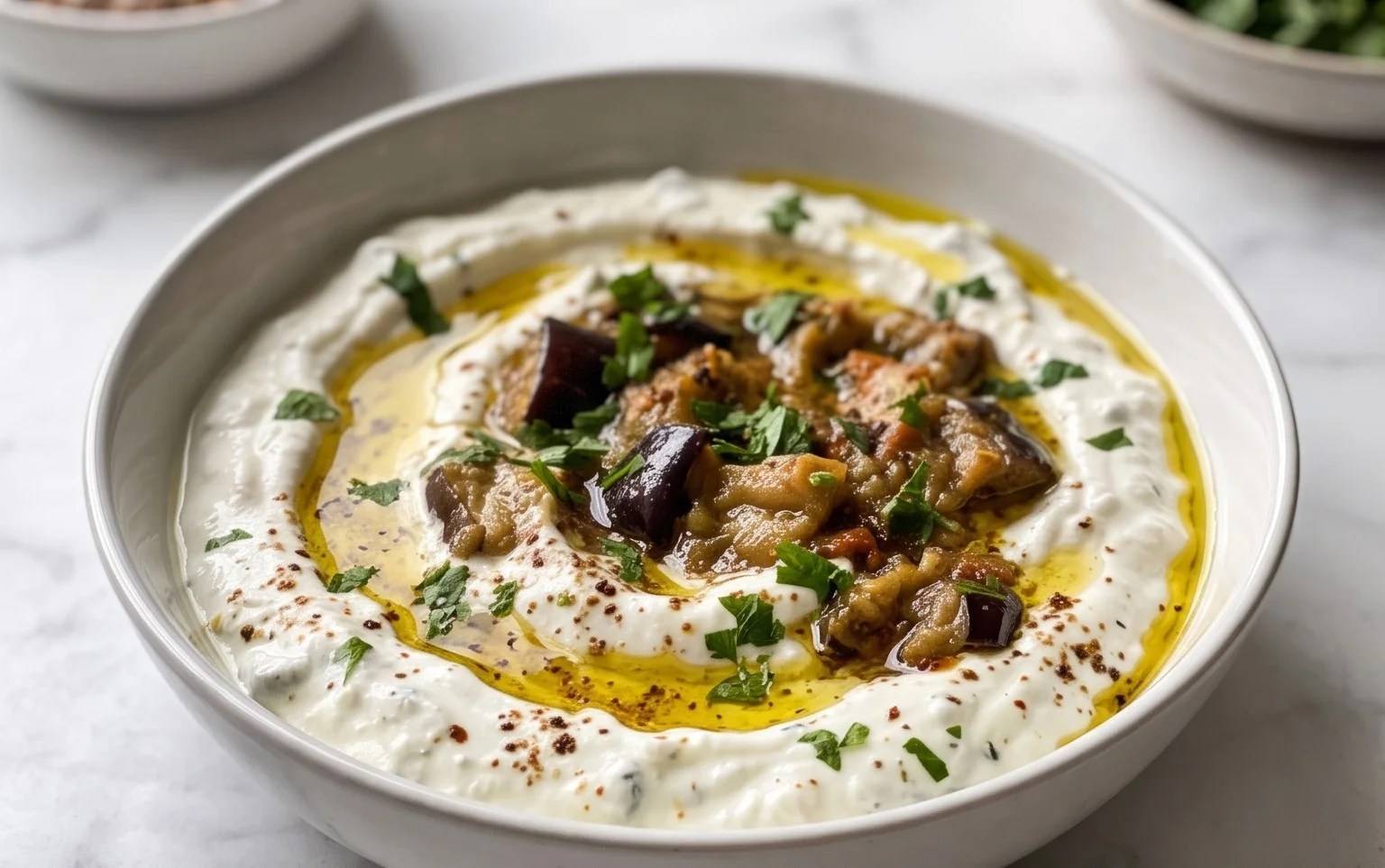 Aubergine Borani Persane: Crème & Saveurs