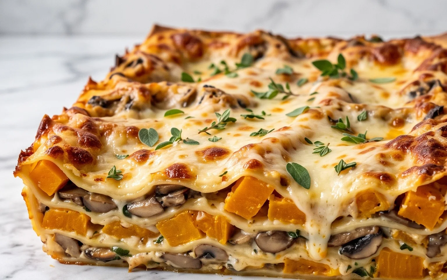 Lasagnes Butternut Champignons : Végétariennes et Réconfortantes